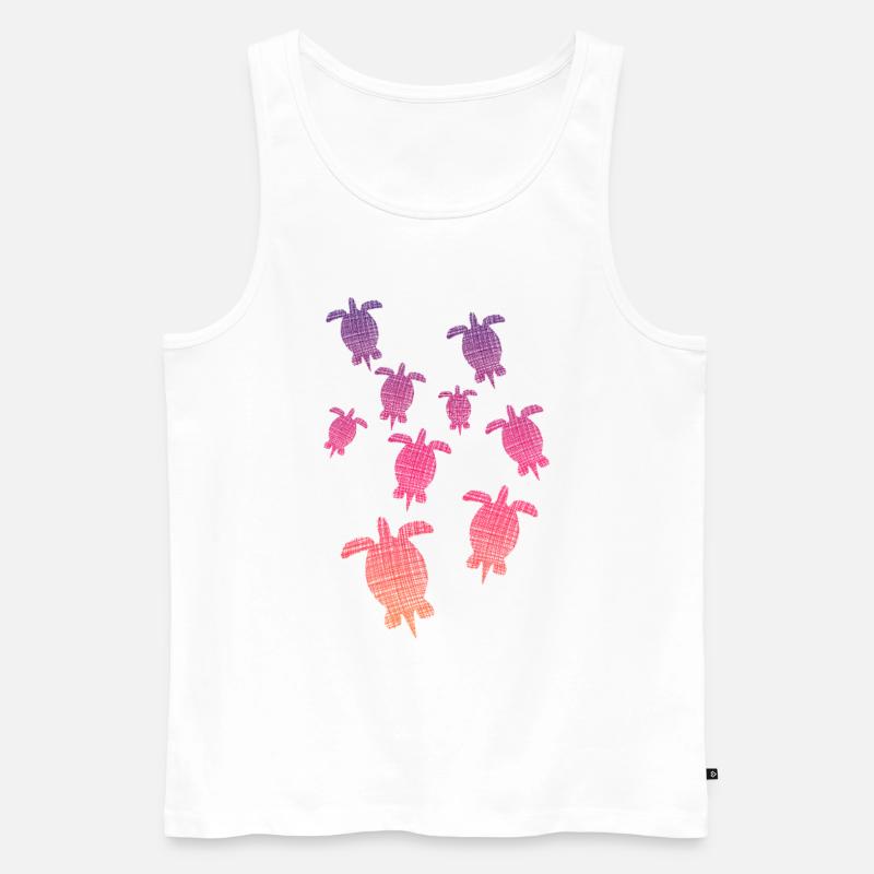 Schildkröten Turtle - Männer Premium Bio Tank Top - Weiß