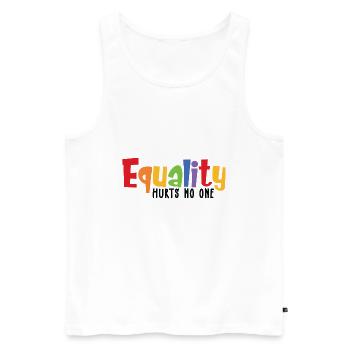 Equality Hurts No One - Männer Premium Bio Tank Top - Weiß - Vorne - AI Model Male 178 light (178cm)