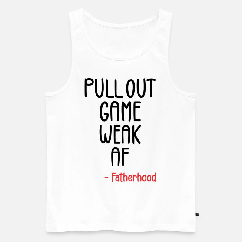 Pull out game weak af - Débardeur bio Premium Homme - blanc