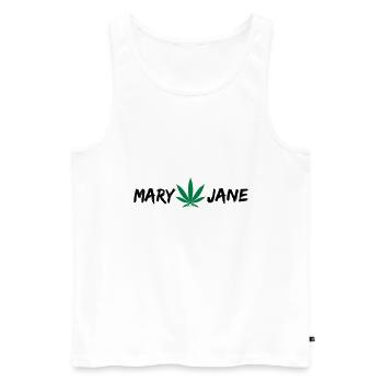 MARY JANE CANNABIS WEED 420 - Men's Premium Organic Tank Top - white - Front - Michal (187cm)