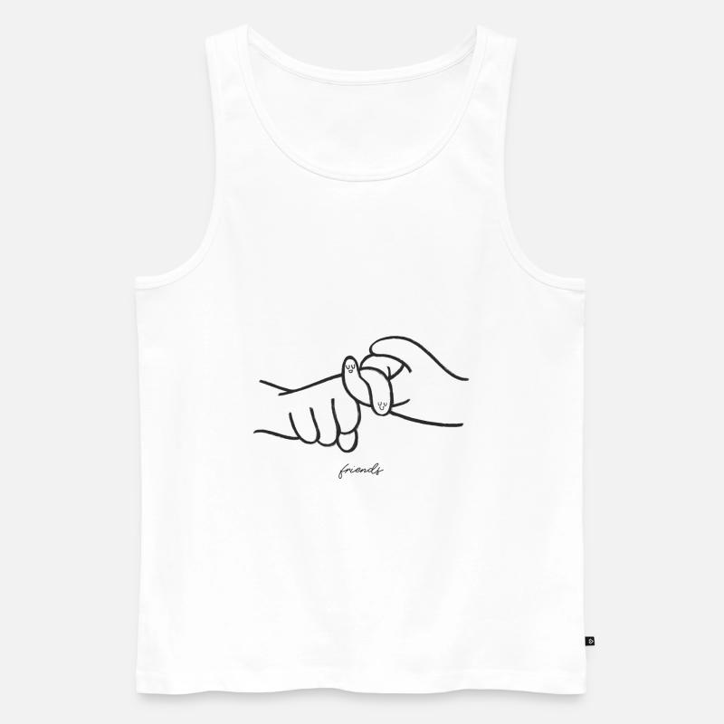 Freundlich - Männer Premium Bio Tank Top - Weiß