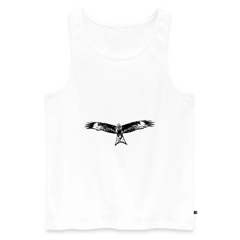 Falke - Männer Premium Bio Tank Top - Weiß - Vorne - Michal (187cm)