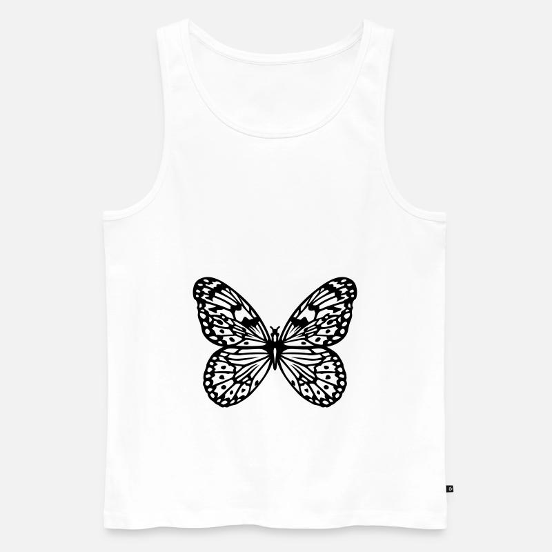Schmetterling - Männer Premium Bio Tank Top - Weiß