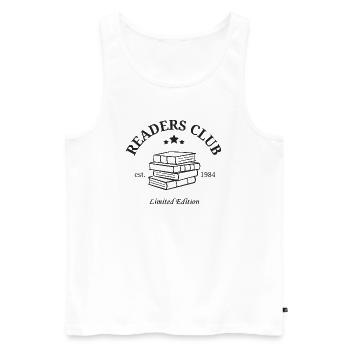 Readers Club Est 1984 Limited Edition Vintage - Men's Premium Organic Tank Top - white - Front - Michal (187cm)