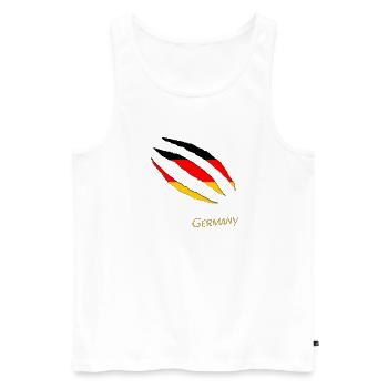 Germany Risse Claws Krallen - Männer Premium Bio Tank Top - Weiß - Vorne - Michal (187cm)