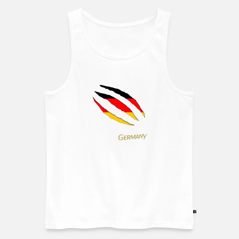 Germany Risse Claws Krallen - Männer Premium Bio Tank Top - Weiß