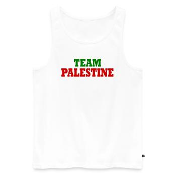 Palestine - équipe de Palestine - Débardeur bio Premium Homme - blanc - Devant - AI Model Male 178 light (178cm)