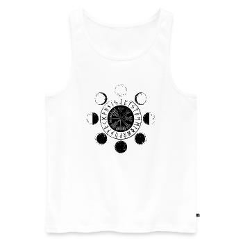 Moons & Runes - Men's Premium Organic Tank Top - white - Front - AI Model Male 178 light (178cm)