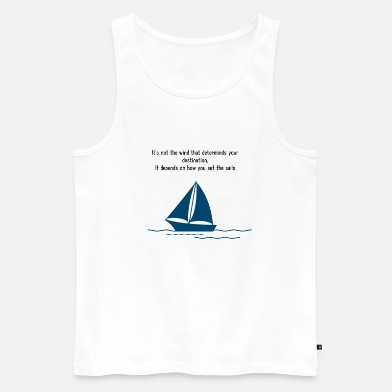 Sailing - Männer Premium Bio Tank Top - Weiß