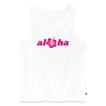 Aloha - Débardeur bio Premium Homme - blanc - Devant - Michal (187cm)
