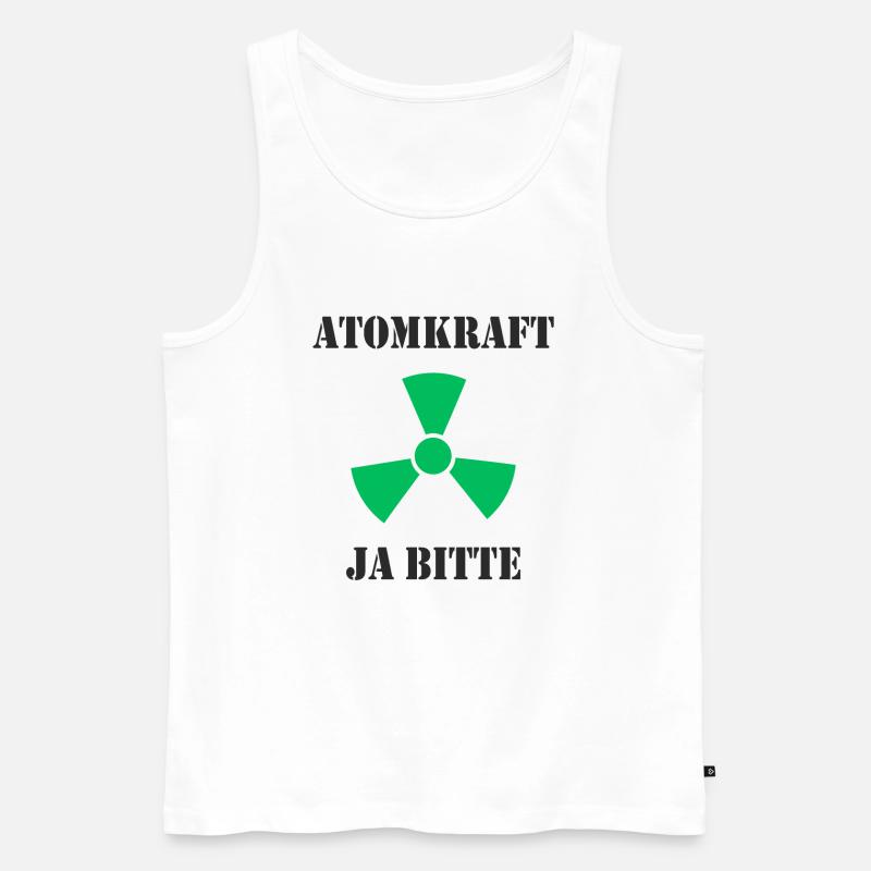 Atomkraft, Ja bitte - Männer Premium Bio Tank Top - Weiß