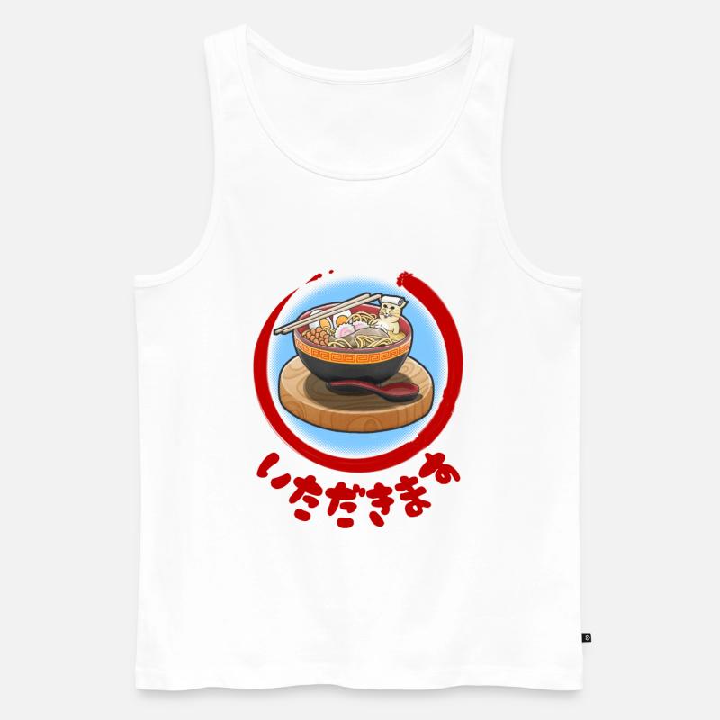 RamenCat - Männer Premium Bio Tank Top - Weiß