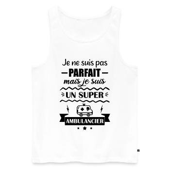Super Notfall-Krankenwagen - Männer Premium Bio Tank Top - Weiß - Vorne - AI Model Male 178 light (178cm)
