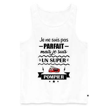 Super Firefighter Fire Hero Fire Truck - Men's Premium Organic Tank Top - white - Front - Michal (187cm)