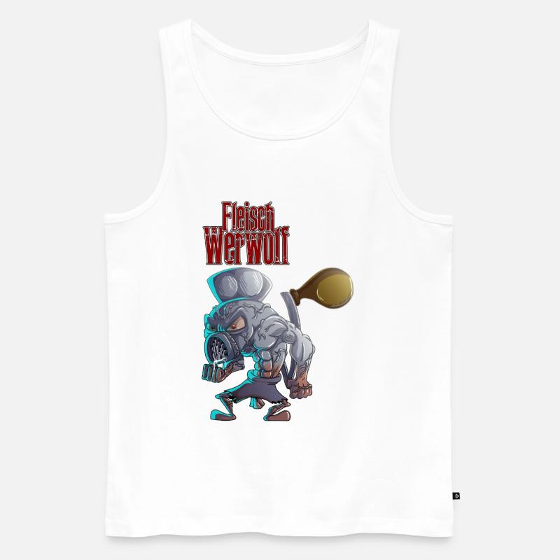 Fleischwerwolf - Männer Premium Bio Tank Top - Weiß