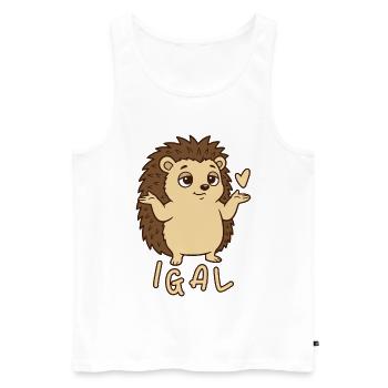 Igel egal igal - Männer Premium Bio Tank Top - Weiß - Vorne - Michal (187cm)