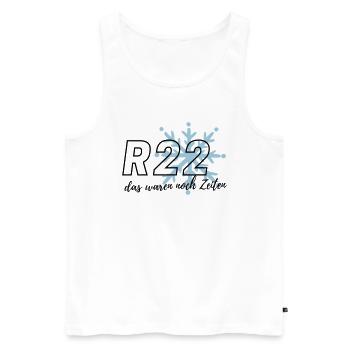 das waren noch Zeiten R22 - Männer Premium Bio Tank Top - Weiß - Vorne - AI Model Male 178 light (178cm)