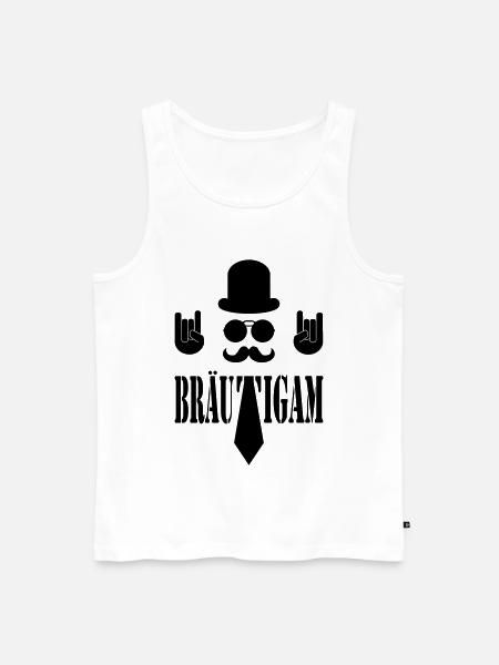 Der Bräutigam - Männer Premium Bio Tank Top - Weiß