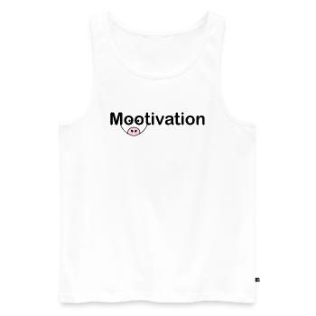 Mootivation Muh Motivation lustige Tiere - Männer Premium Bio Tank Top - Weiß - Vorne - AI Model Male 178 light (178cm)