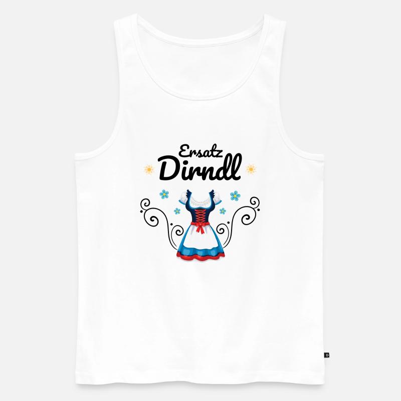 Dirndl Ersatz - Männer Premium Bio Tank Top - Weiß