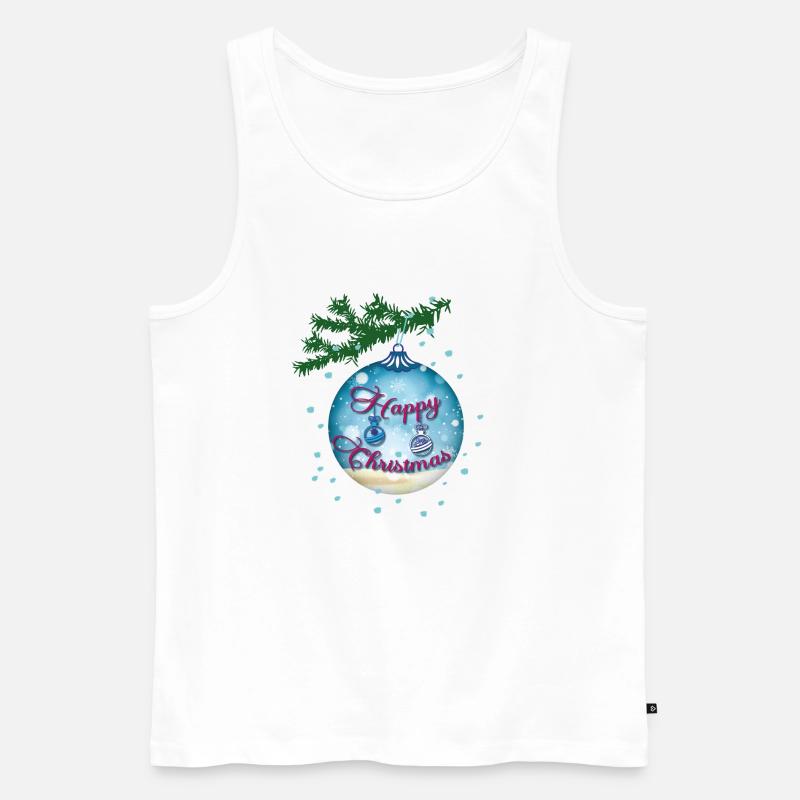 Blaue Kugel - Männer Premium Bio Tank Top - Weiß
