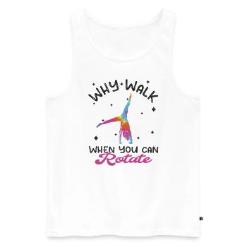 Cool Gymnastics Gymnasts Carrwheel - Men's Premium Organic Tank Top - white - Front - AI Model Male 178 light (178cm)