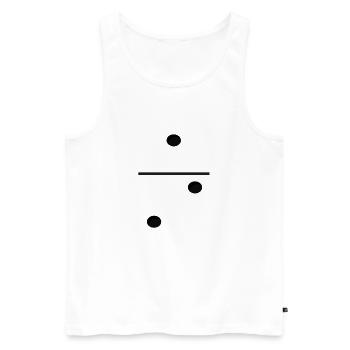 Domino Game Tile 1-2 - Funny Group Costume - Men's Premium Organic Tank Top - white - Front - Michal (187cm)