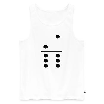 Domino Game Tile 2-6 - Drôle de costume de groupe - Débardeur bio Premium Homme - blanc - Devant - Michal (187cm)