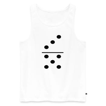 Domino Game Tile 3-5 - Lustiges Gruppenkostüm - Männer Premium Bio Tank Top - Weiß - Vorne - Michal (187cm)