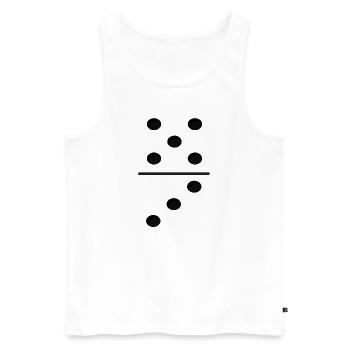 Domino Game Tile 5-3 - Funny Group Costume - Men's Premium Organic Tank Top - white - Front - AI Model Male 178 light (178cm)