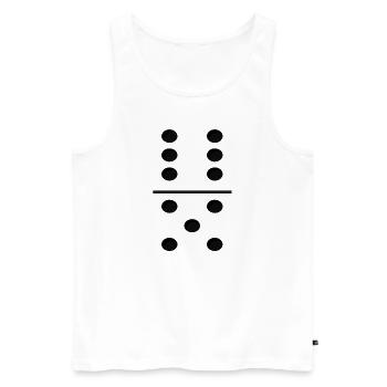 Domino Game Tile 6-5 - Funny Group Costume - Men's Premium Organic Tank Top - white - Front - Michal (187cm)
