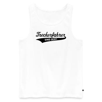 Treckerfahrer – Sind Sexy! (Trecker / B) - Männer Premium Bio Tank Top - Weiß - Vorne - Michal (187cm)
