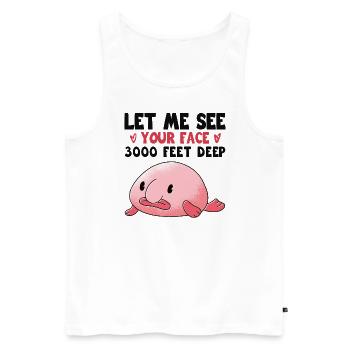 Costume de Blobfish - Visage de poisson Blob laid - - Débardeur bio Premium Homme - blanc - Devant - Michal (187cm)