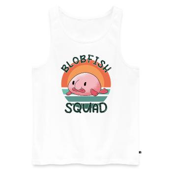 Costume de Blobfish - Visage de poisson Blob laid - - Débardeur bio Premium Homme - blanc - Devant - Michal (187cm)