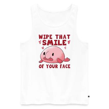Costume de Blobfish - Visage de poisson Blob laid - - Débardeur bio Premium Homme - blanc - Devant - Michal (187cm)
