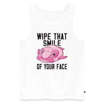 Costume de Blobfish - Visage de poisson Blob laid - - Débardeur bio Premium Homme - blanc - Devant - Michal (187cm)
