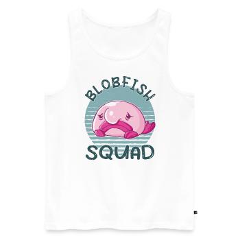 Costume de Blobfish - Visage de poisson Blob laid - - Débardeur bio Premium Homme - blanc - Devant - Michal (187cm)