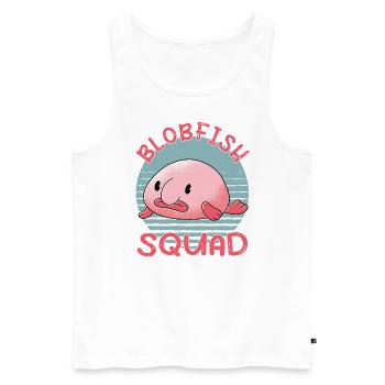 Costume de Blobfish - Visage de poisson Blob laid - - Débardeur bio Premium Homme - blanc - Devant - Michal (187cm)