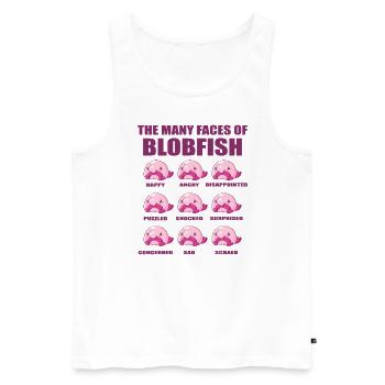Costume de Blobfish - Visage de poisson Blob laid - - Débardeur bio Premium Homme - blanc - Devant - Michal (187cm)