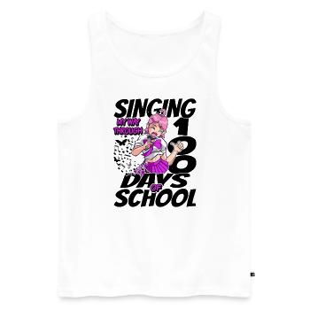 100. Tag Der Schulgesundkostüm 100 Schultage - Männer Premium Bio Tank Top - Weiß - Vorne - Michal (187cm)