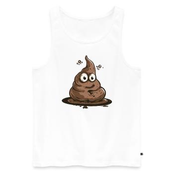 The Humor of Paleontology Dinosaurs - Men's Premium Organic Tank Top - white - Front - AI Model Male 178 light (178cm)