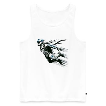 Parachutist Jumping Graffiti Style - Men's Premium Organic Tank Top - white - Front - Michal (187cm)