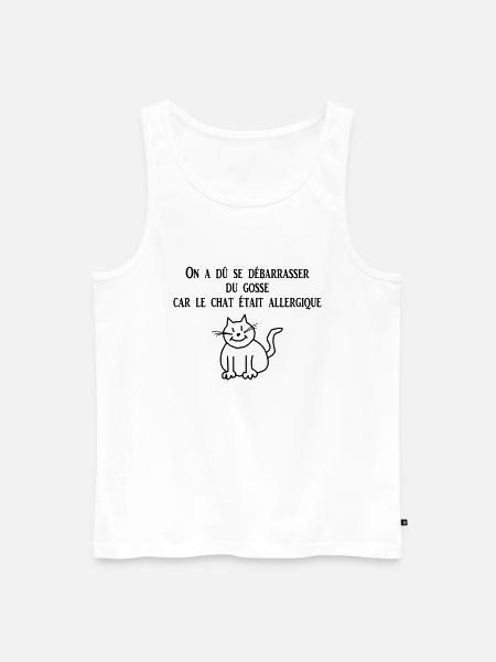 chat allergique - Débardeur bio Premium Homme - blanc