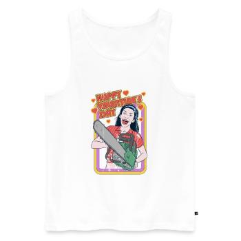 Happy Valentine's Day - Men's Premium Organic Tank Top - white - Front - Michal (187cm)