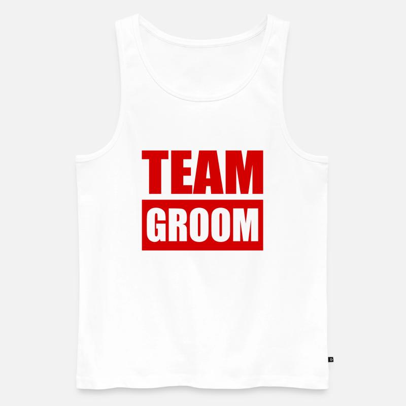 Team groom - Männer Premium Bio Tank Top - Weiß