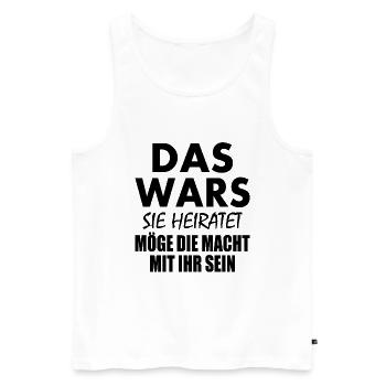 Das wars sie heiratet - Männer Premium Bio Tank Top - Weiß - Vorne - AI Model Male 178 light (178cm)