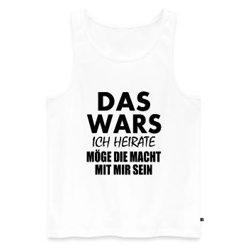 Das wars ich heirate - Männer Premium Bio Tank Top - Weiß - Vorne - AI Model Male 178 light (178cm)