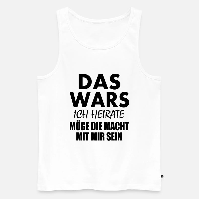 Das wars ich heirate - Männer Premium Bio Tank Top - Weiß