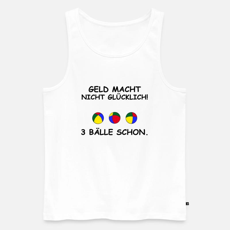 Jongleur Jonglieren 3 Bälle Spruch Geschenk - Männer Premium Bio Tank Top - Weiß
