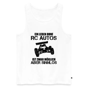 RC Auto Car Modellauto Modellbau Lustiger Spruch - Männer Premium Bio Tank Top - Weiß - Vorne - Michal (187cm)